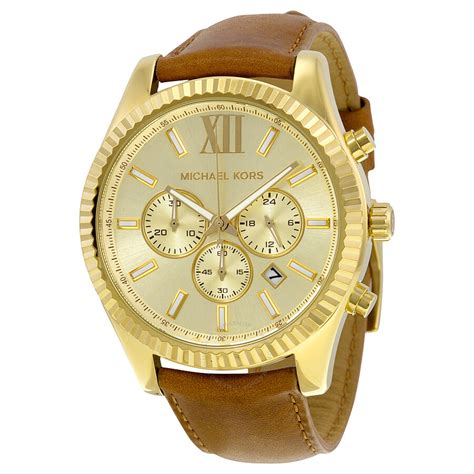 michael kors leather watch men|michael kors watch lexington.